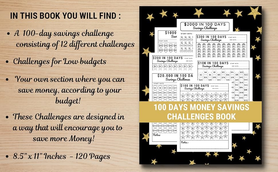 100 Days Money Savings Challenges Book: Simple Savings
