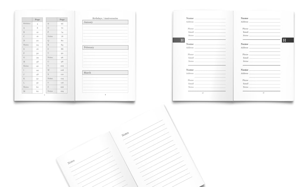 Small Address Book Mini Phone Book with Tabs for Women Perfect Size