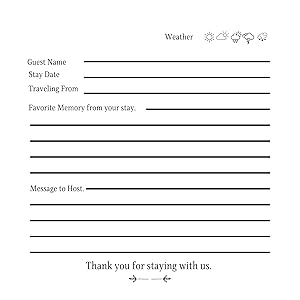 Guest Book for Cabin: Airbnb, Vrbo, Bed and Breakfast, Hotel, Vacation Rental Si... 3 Guest Book Interior