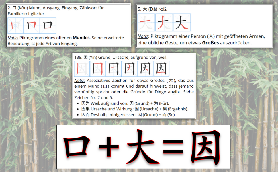 Die Logik der Chinesischen Schriftzeichen Mnemonische Methode zum