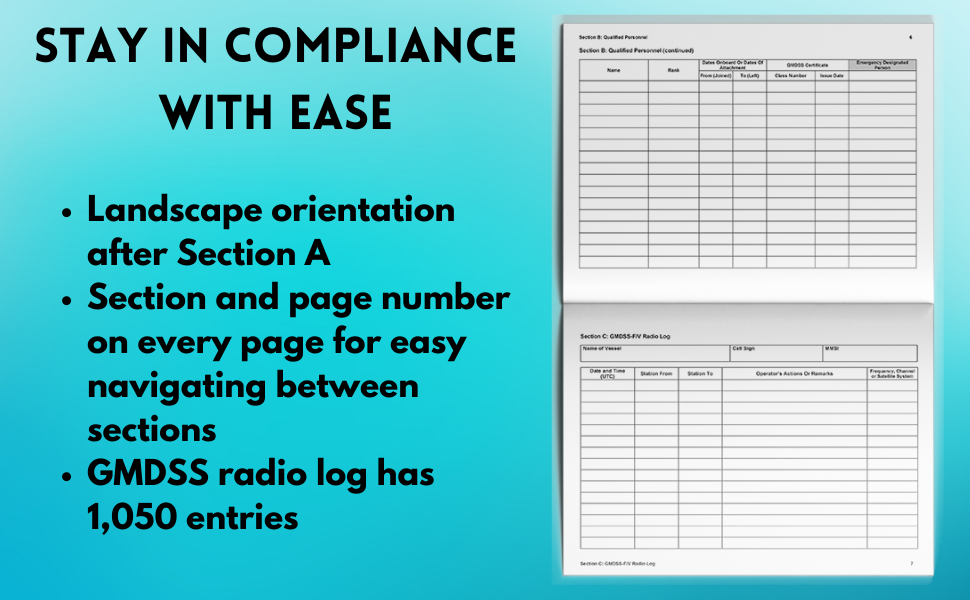 GMDSS Radio Log Book Global Maritime Distress And Safety System Log