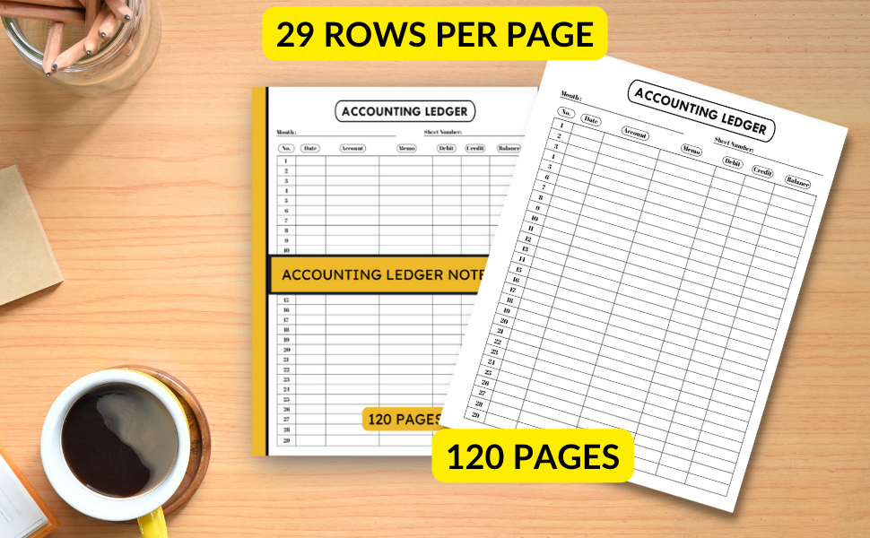 Accounting Ledger Notebook Simple accounting ledger for Bookkeeping
