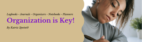 organisation is key, book, logbooks, journals, organizers, notebooks, planners by Katrix 2point0