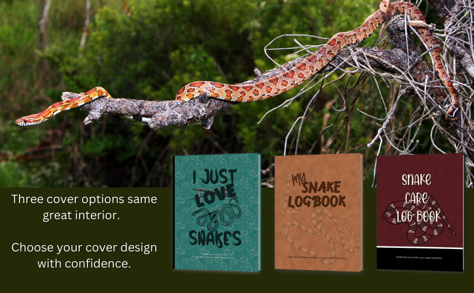 Snake Care Log Book Space for 30 individual snake’s information along