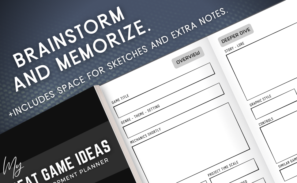 Game Development Planner My Great Game Ideas Video Game