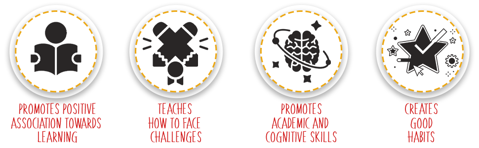 Promote positive association towards learning with this fun and educational activity book