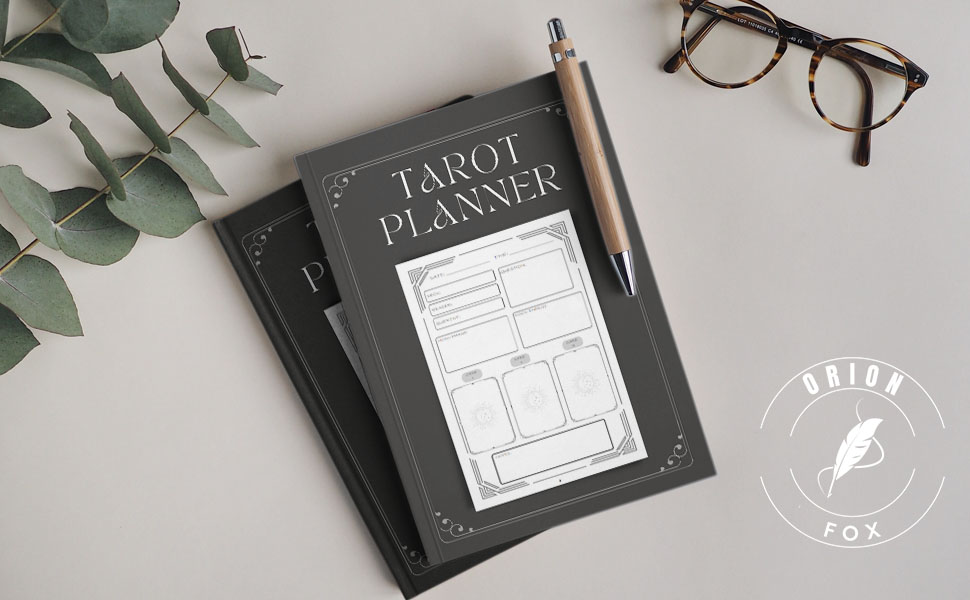 Tarot Planner Organizer for VintageInspired 3Card Draw Tarot Readings Tarot Journal for