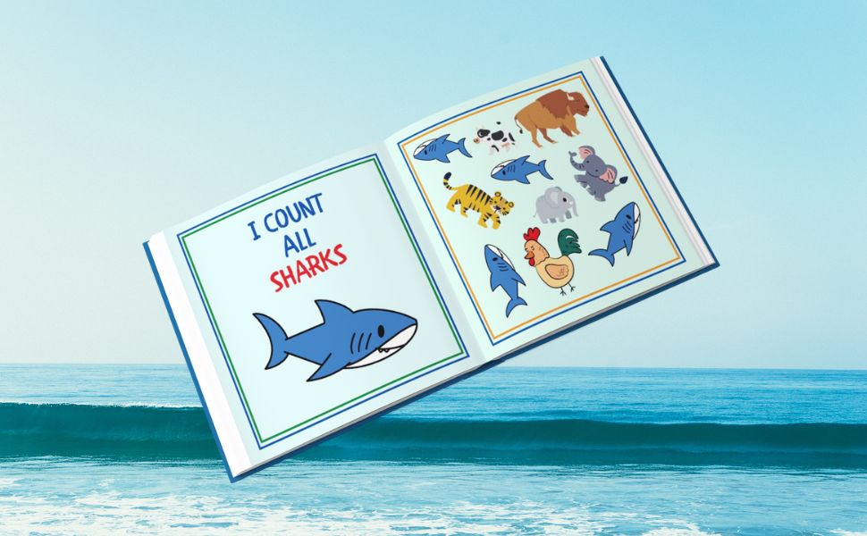 search and find book for kids 2-4 i count sharks look children ocean animal preschooler toddlers 1-3