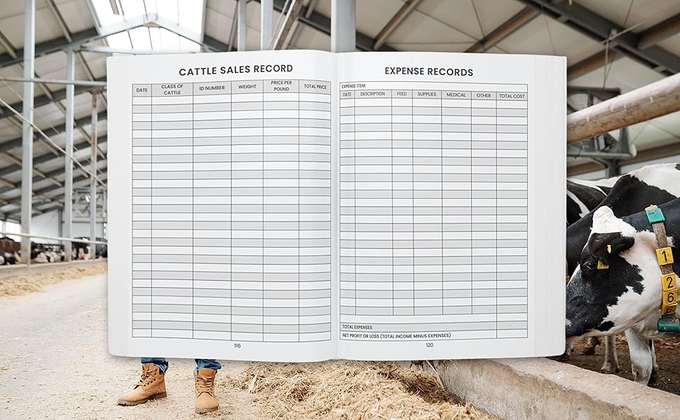 Cattle Log Book for Easy Cow Calf Record Keeping Track