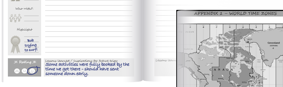 travel journal canada example inside