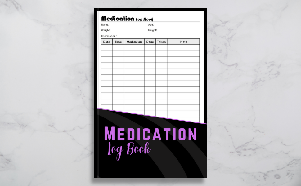 Medication Log Book Simple Personal Medication Tracker, Monitor Daily