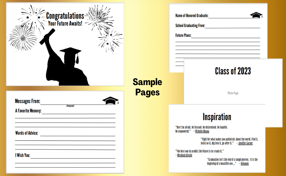 Graduation Guest Book Class of 2023 Graduation Autograph