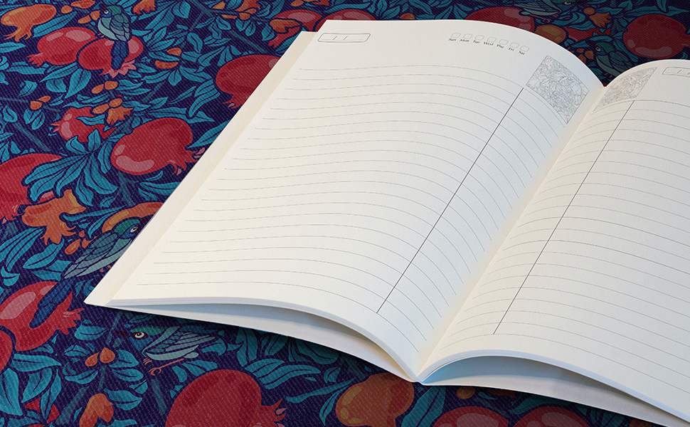 LeftHanded Composition Notebook the book's spine on the "Right