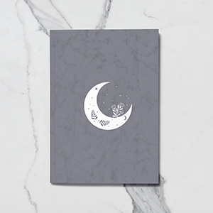 Moon Flower grey background