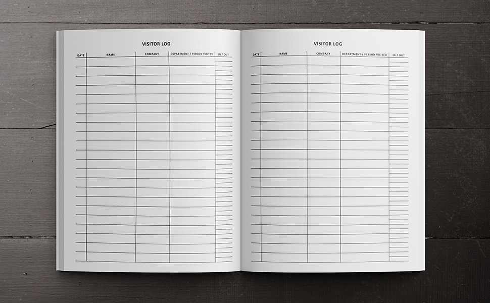 Visitor Log Book Visitor Log Book Sign In And Out Record