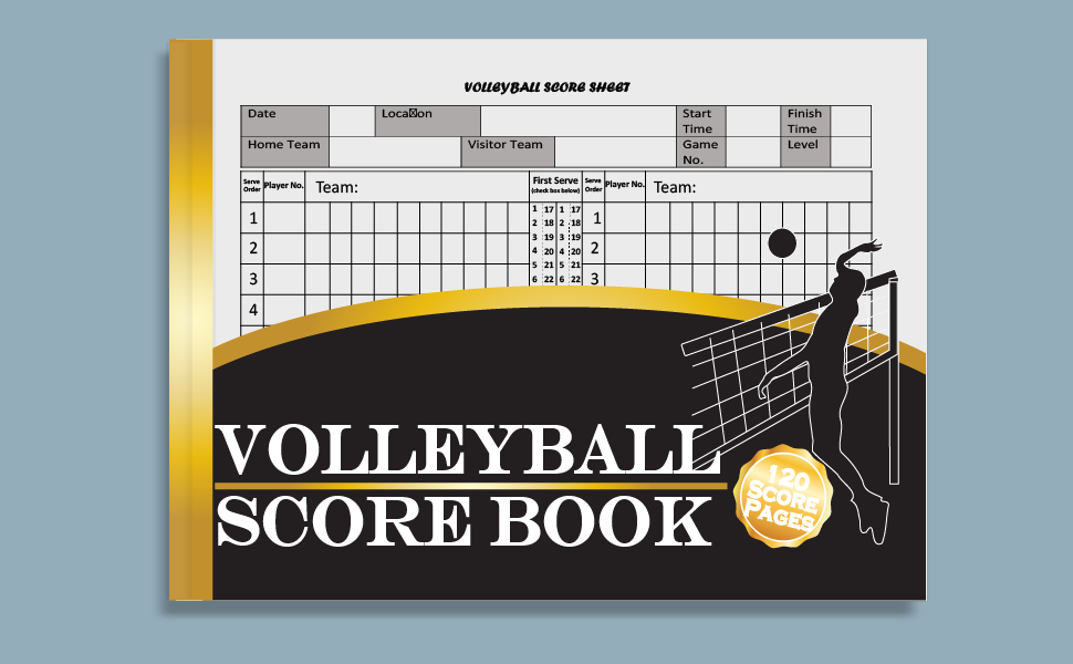 Volleyball Scorebook Volleyball Score Record Book, Volleyball Stats