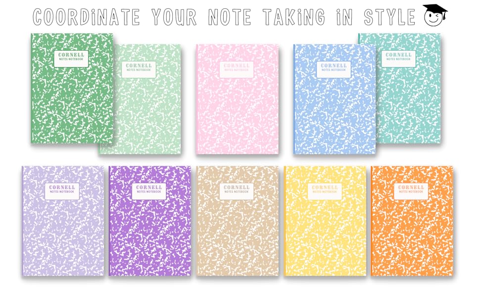 Cornell Notes Notebook Focused & Organized Note Taking College Ruled