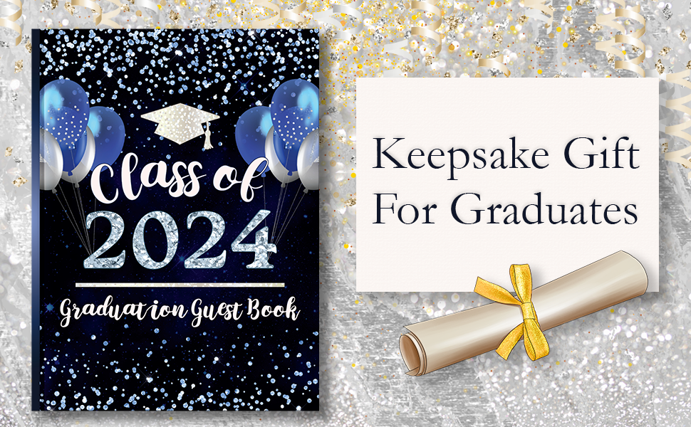 Class of 2024 Graduation Guest Book Record Messages and