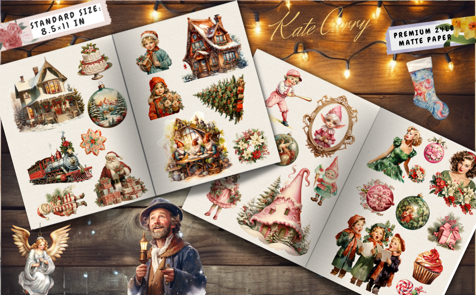 Amazon.fr Vintage Christmas Ephemera Book Vol.2 High Quality Images