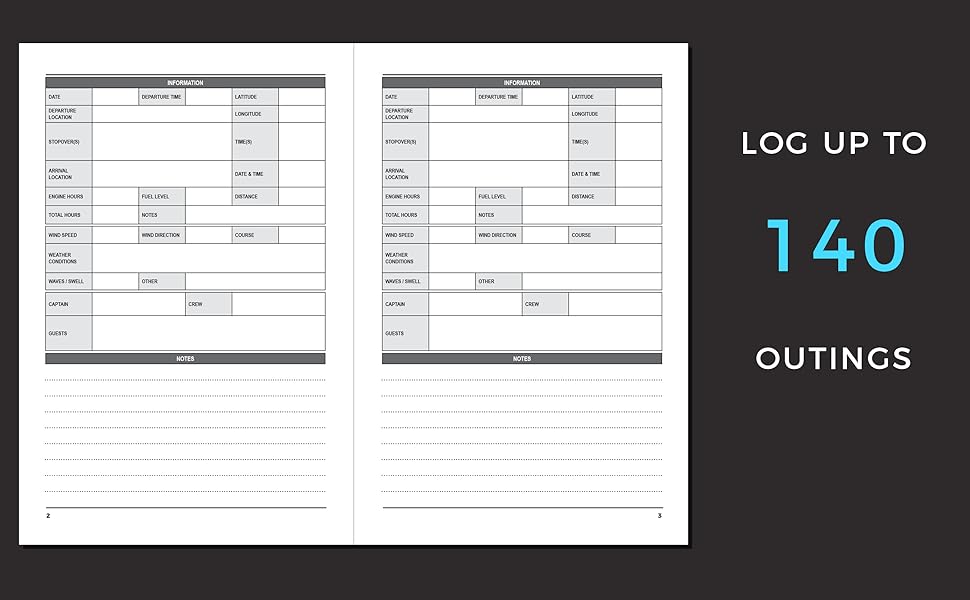 Captains Log Sailing, boating, and ships log book Track trips