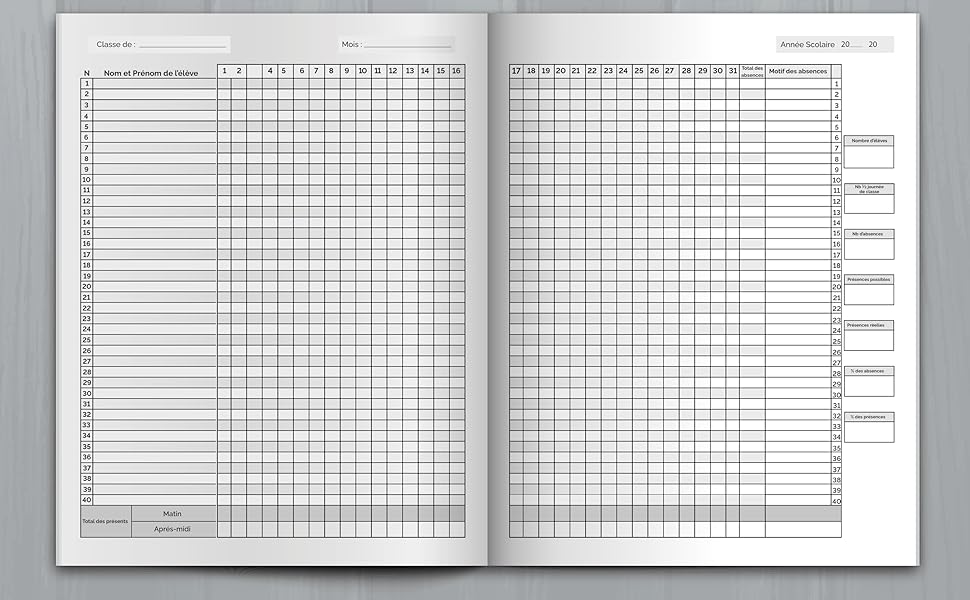 Page De Garde Cahier D'appel Amazon.fr - Cahier d'appel journalier: carnet de bord pour suivre la