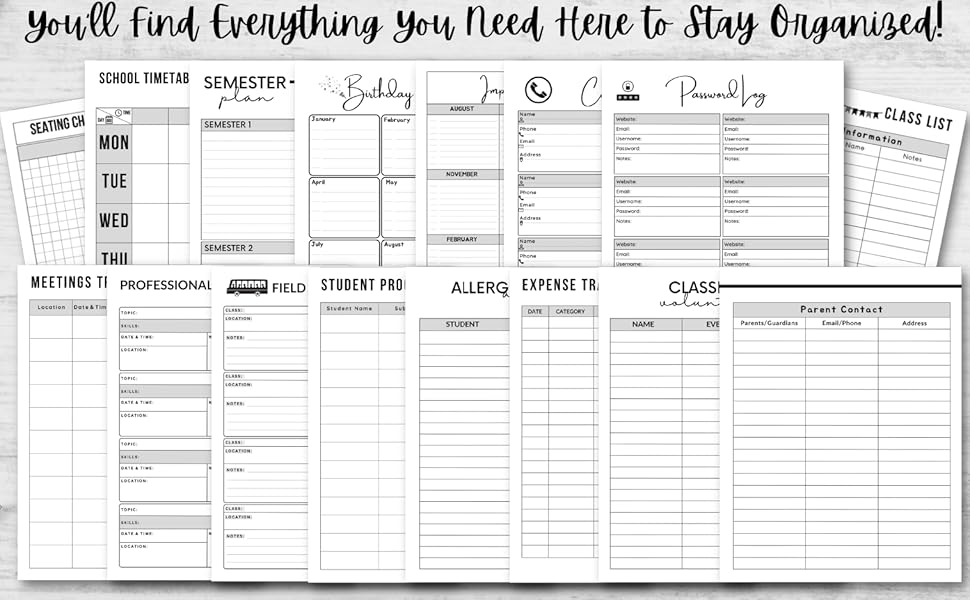 Teacher Lesson Planner 20232024 Large Monthly and Weekly Lesson Plan