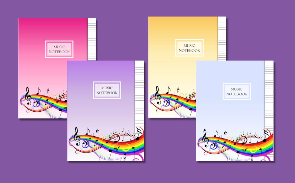 Music Notebook Wide Staff Music Writing Notebook For Kids, manuscript