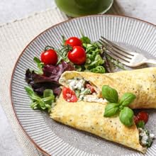Omelet with Cottage Cheese and Basil