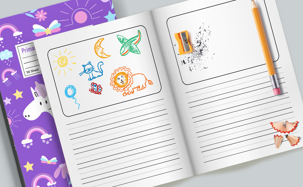 Primary Composition Notebook Unicorn Primary Composition