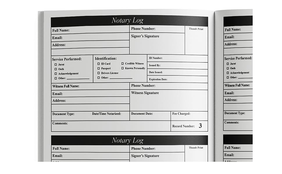 Notary Journal Notary Public Record Book, Notary Public Journal