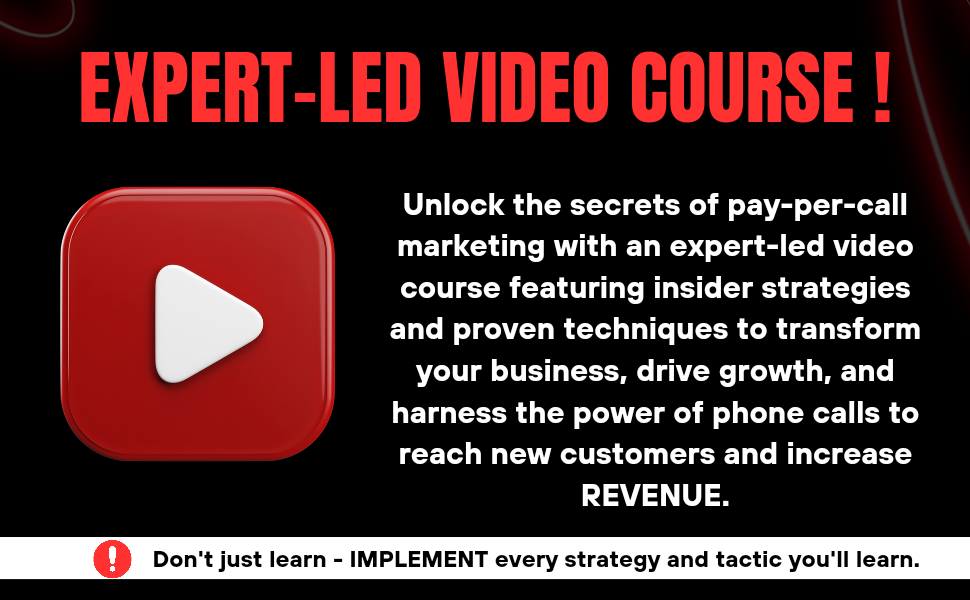 Expert video included. Pay Per Call Revolution 