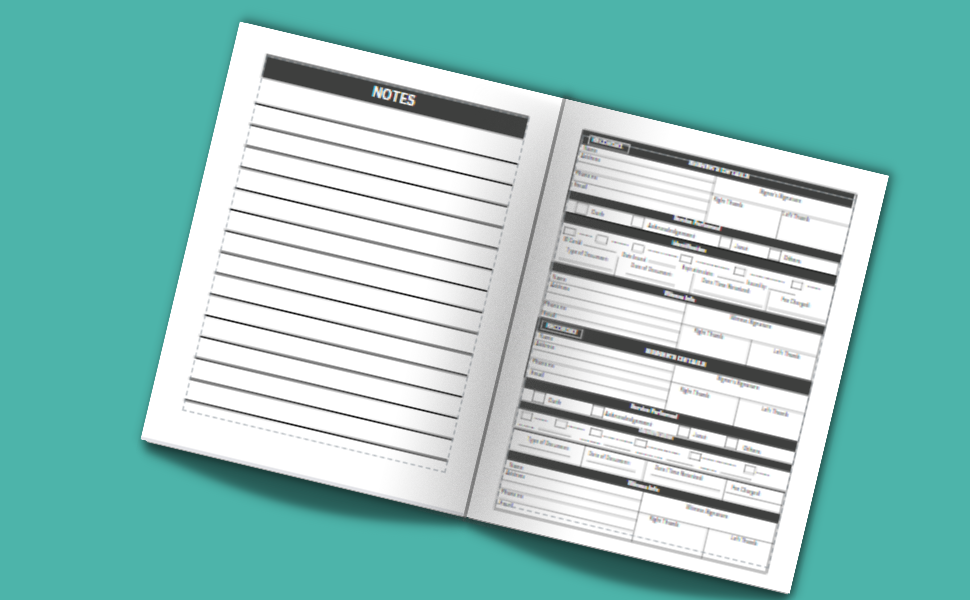 Notary Records Book Official Notary Public Records BookNotary Log