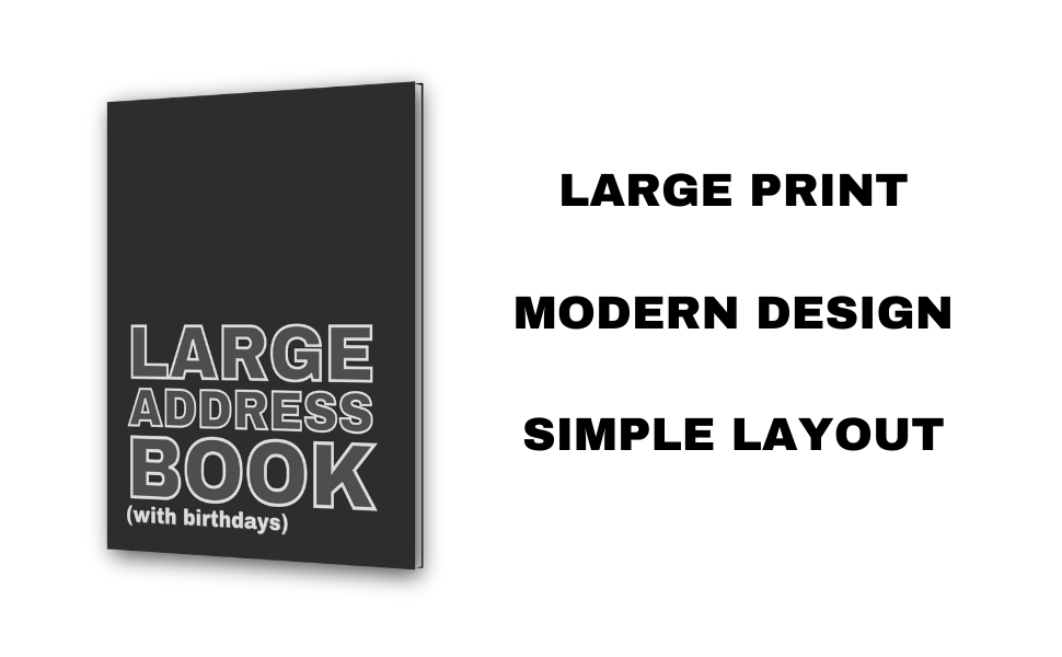 Large Address Book Easy to See with Plenty of Writing Space Great Modern Address