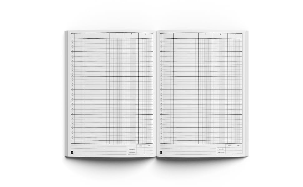 3 Column Ledger Book Accounting Ledger Book for Bookkeeping, Columnar Pad , 3