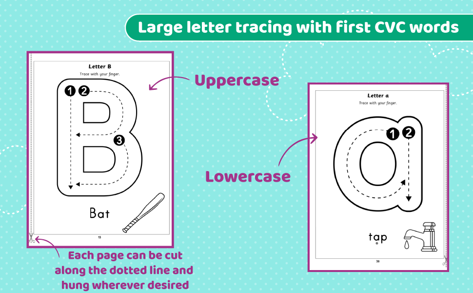 Big Preschool Letter and Number Tracing Large Letter
