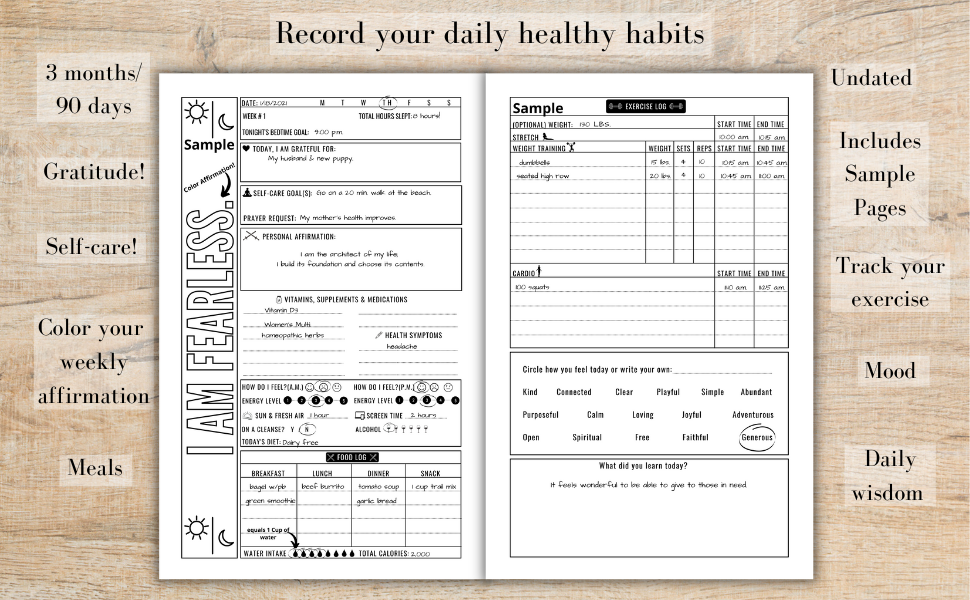 wellness journal, self-care