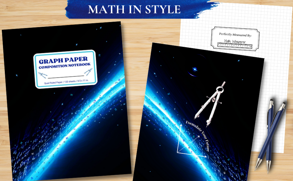 Graph Paper Composition Notebook Lightly Lined Quad Ruled Notebook w