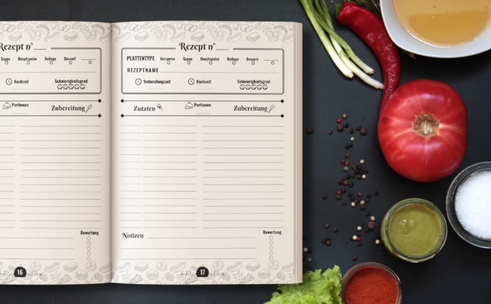 Unsere Rezepte - Rezeptbuch zum Selberschreiben: Leeres Kochbuch ...
