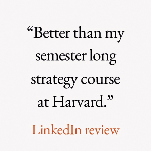 Better than my semester long strategy course.