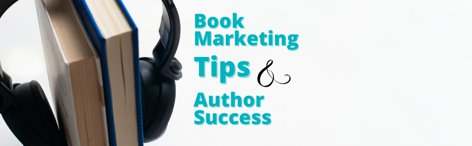 Books wearing headphones for book. marketing podcast
