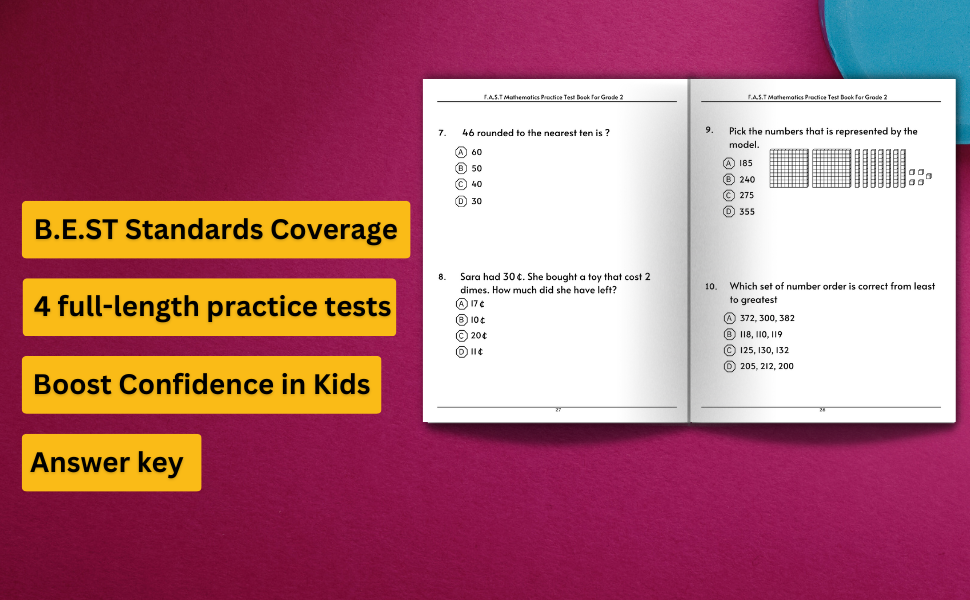 Florida FAST Test Prep Math Grade 2 Essential Mathematics