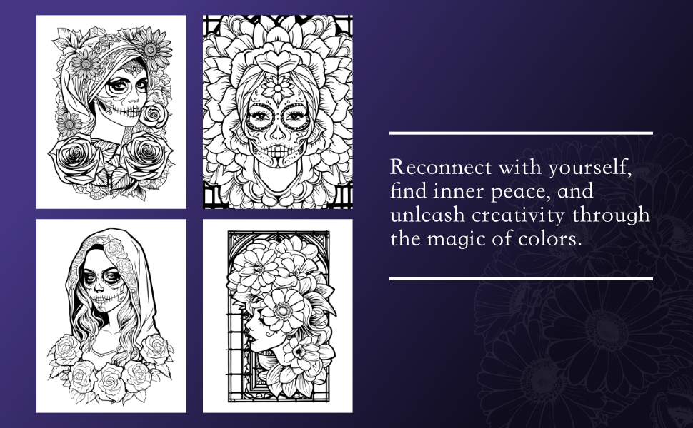 Beautiful Flowers on Sugar Skulls