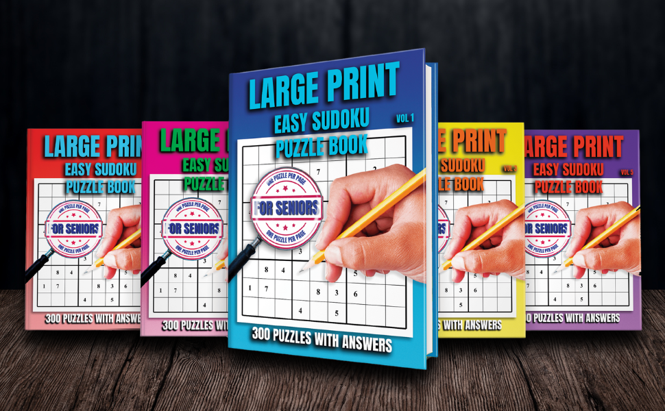 Large Print Easy Sudoku Puzzle Book For Seniors Volume 4 300 Easy