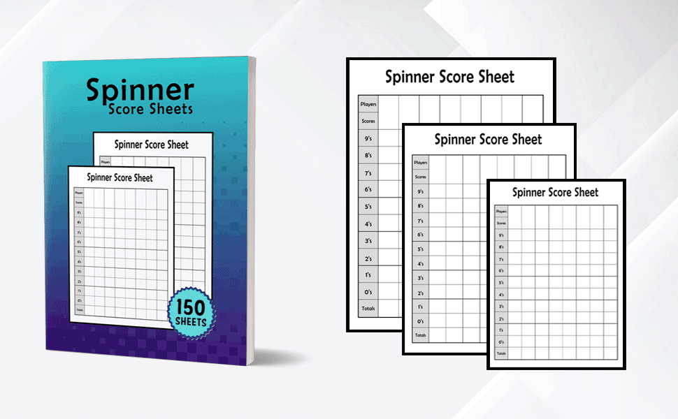 Spinner Score Sheets 150 Spinner Score Pads for Scorekeeping Spinner
