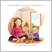 The mom and daughter are playing with blocks.