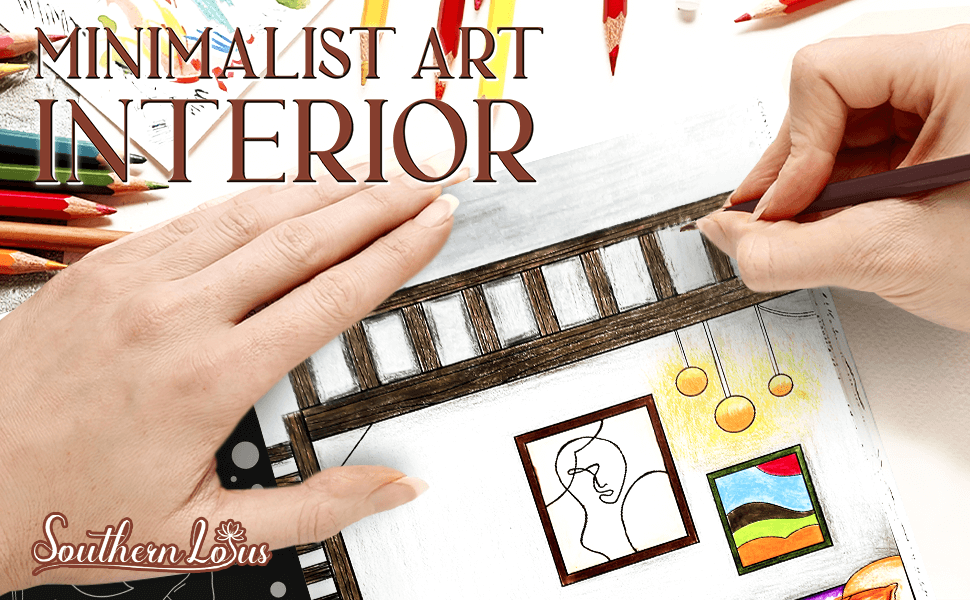 Amazon.com: Minimalist Art Interior: Coloring Book of