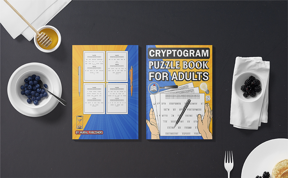 Cryptogram puzzle book for adults A Brain Teasers Positive Crypto quotes book to Improve Memory