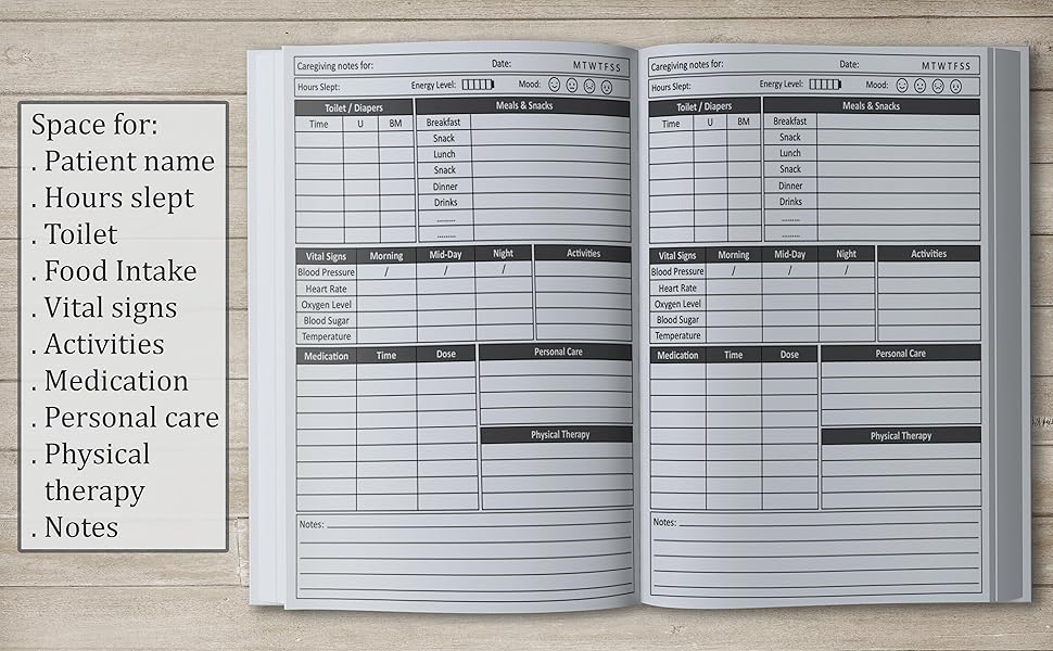 Caregiver log book