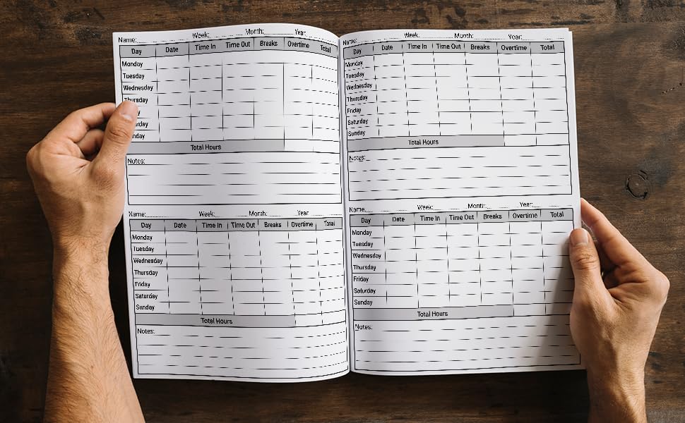 Weekly Time Sheet Log Book A Simple Undated Employee time