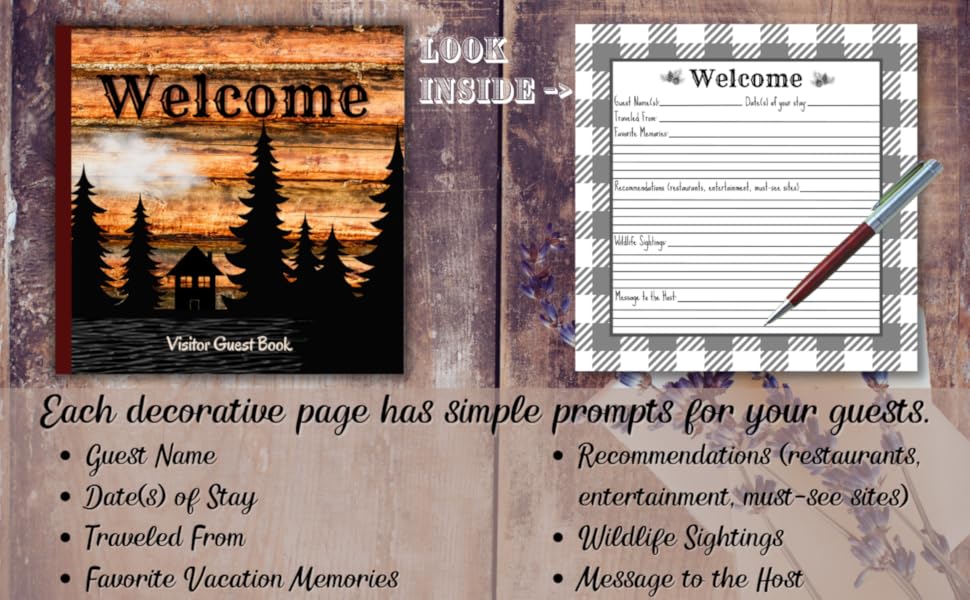 Guest Book for Vacation Cabin or Lake House Pressly, A. P